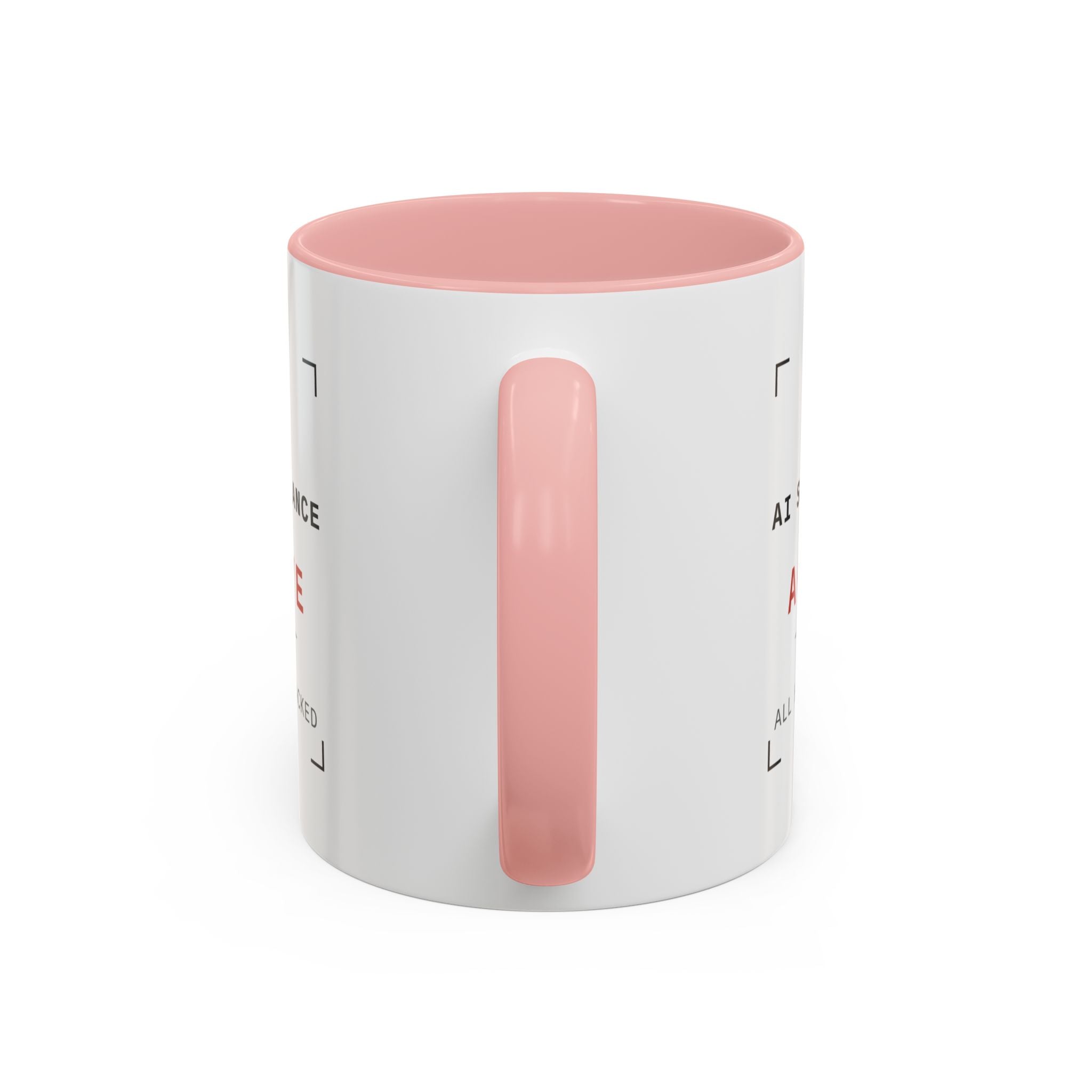 Accent Coffee Mug - "AI Surveilance ACTIVE?" Funny AI Skeptic Novelty Mug